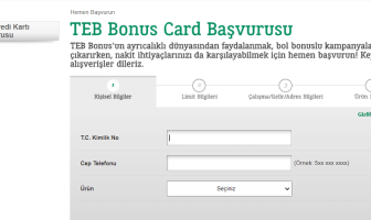 TEB Bonus Card Online Kredi Kartı Başvurusu Nasıl Yapılır?